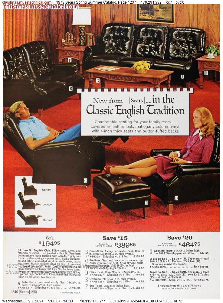 1973 Sears Spring Summer Catalog, Page 1237