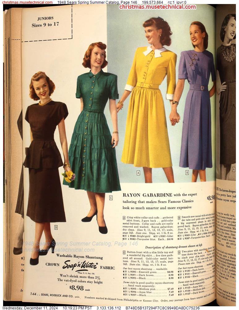 1948 Sears Spring Summer Catalog, Page 146