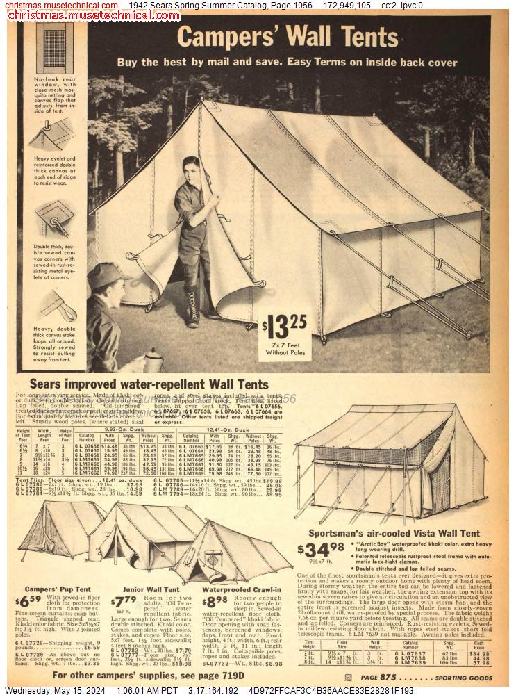 1942 Sears Spring Summer Catalog, Page 1056