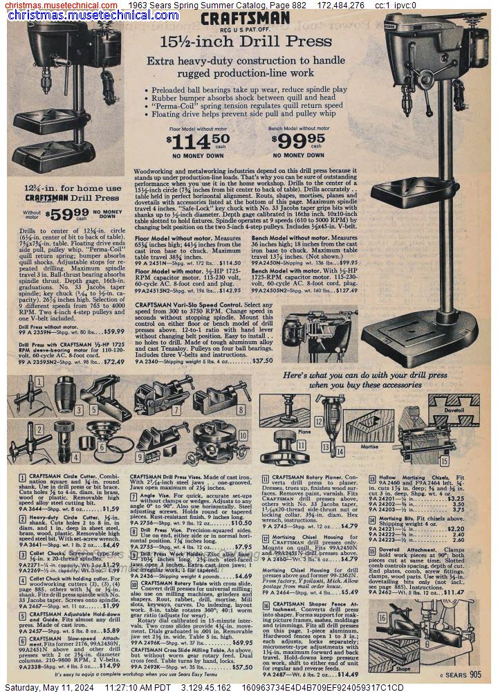 1963 Sears Spring Summer Catalog, Page 882