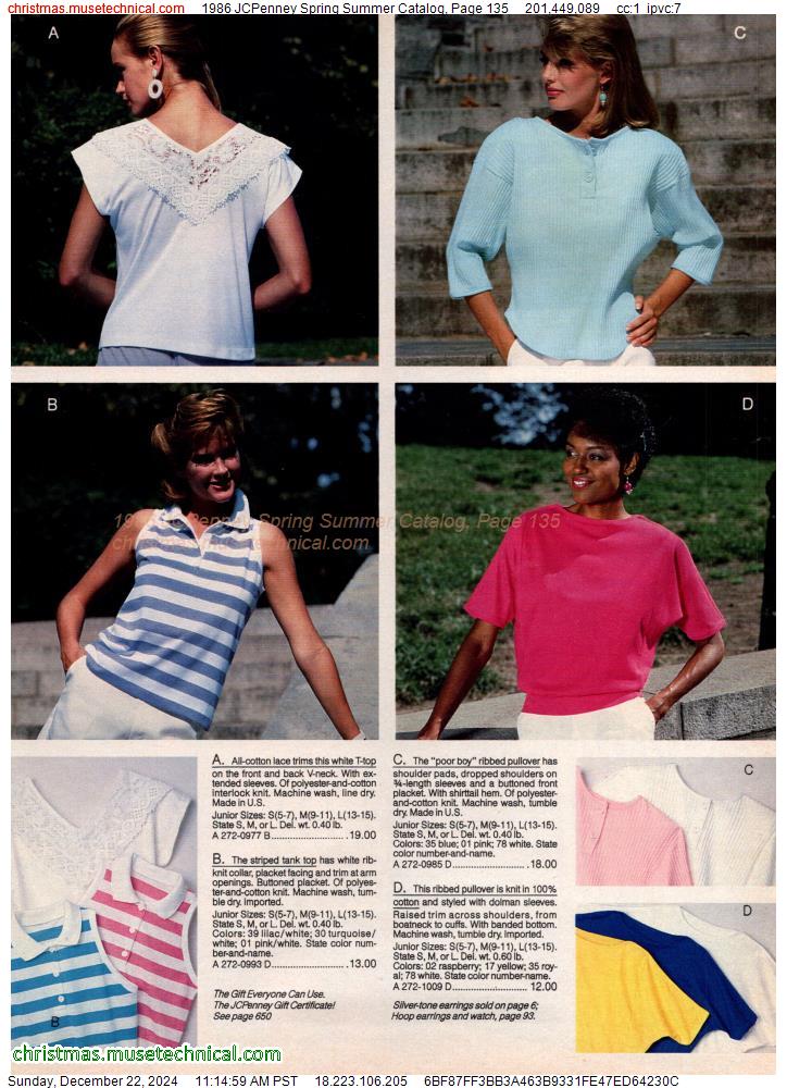 1986 JCPenney Spring Summer Catalog, Page 135