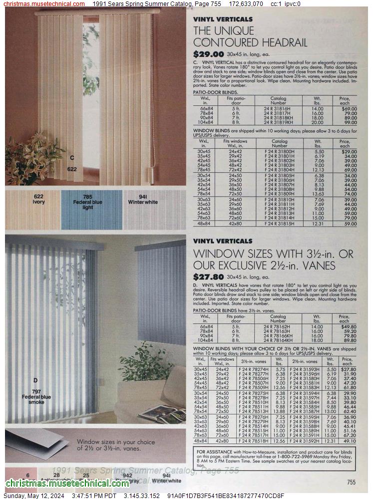 1991 Sears Spring Summer Catalog, Page 755