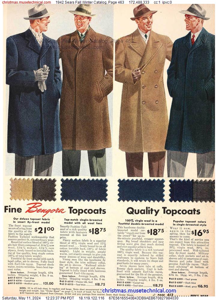 1942 Sears Fall Winter Catalog, Page 463