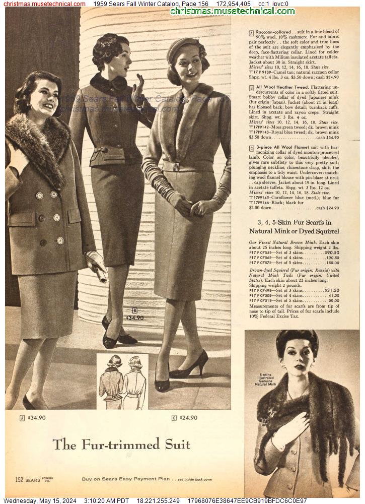 1959 Sears Fall Winter Catalog, Page 156 - Catalogs & Wishbooks