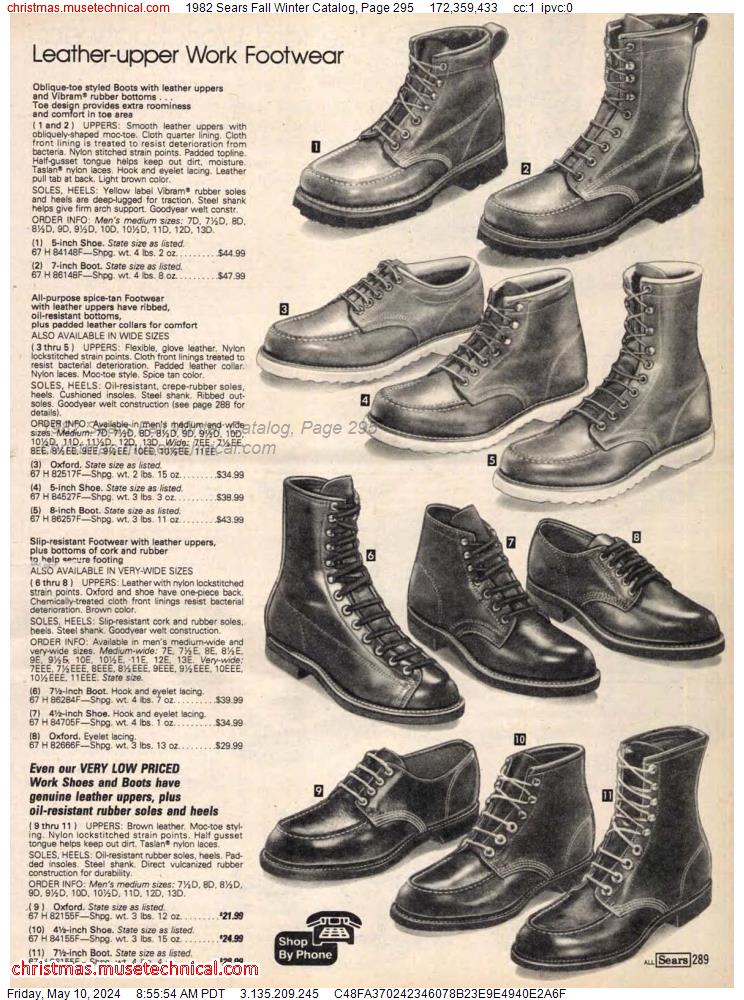 1982 Sears Fall Winter Catalog, Page 295