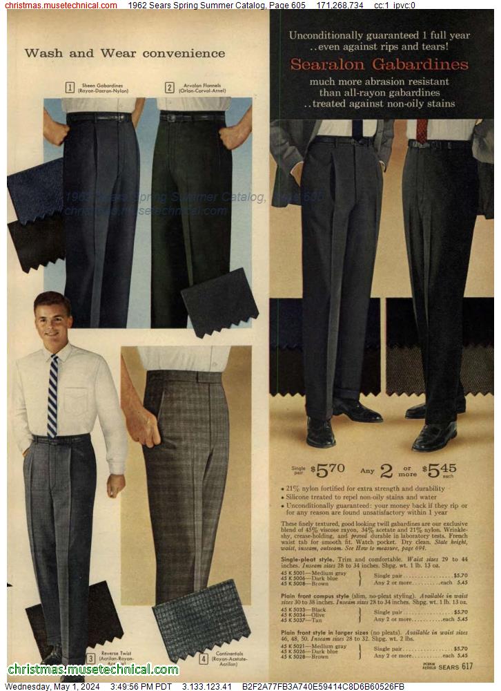 1962 Sears Spring Summer Catalog, Page 605