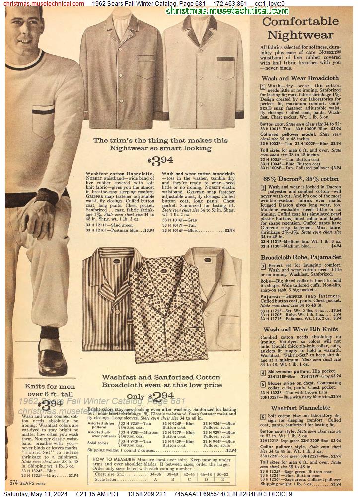 1962 Sears Fall Winter Catalog, Page 681