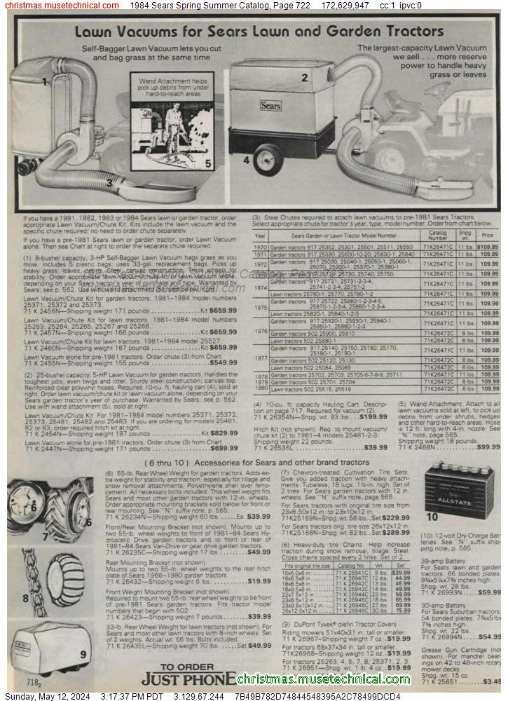 1984 Sears Spring Summer Catalog, Page 722