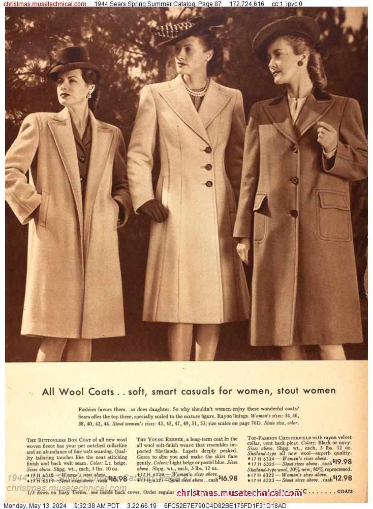 1944 Sears Spring Summer Catalog, Page 87