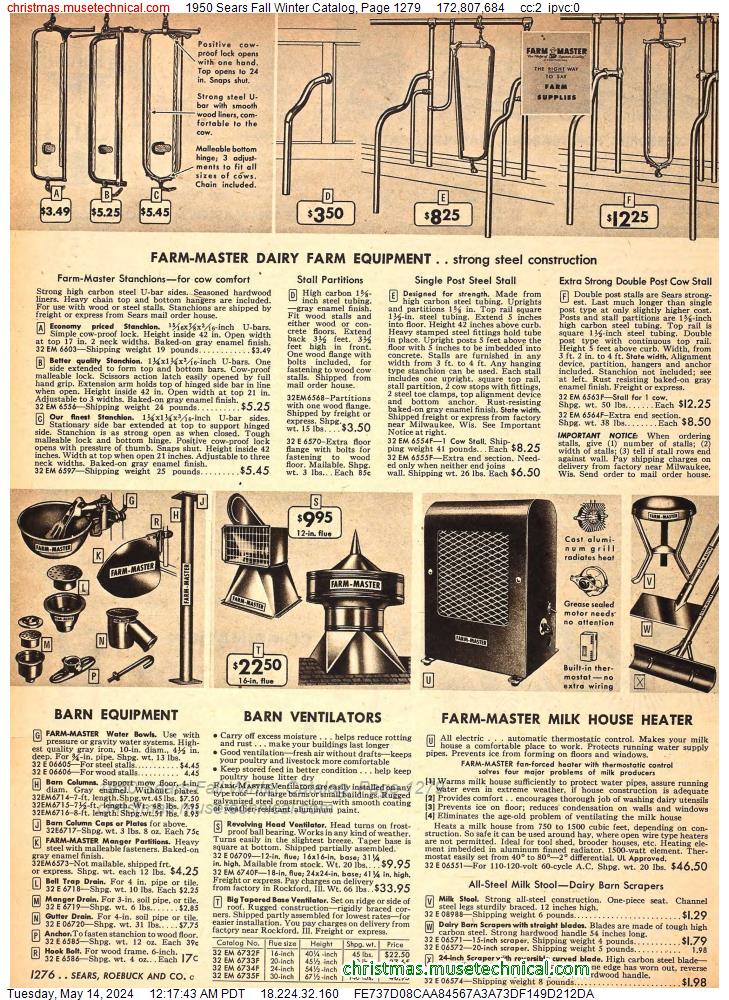 1950 Sears Fall Winter Catalog, Page 1279