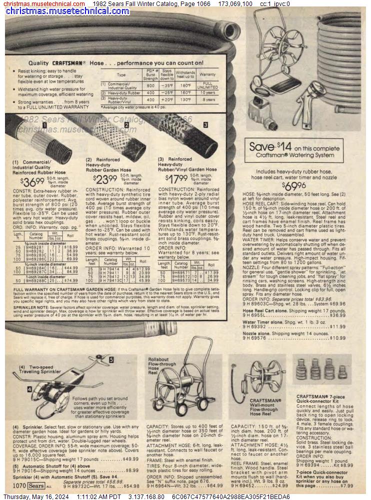 1982 Sears Fall Winter Catalog, Page 1066