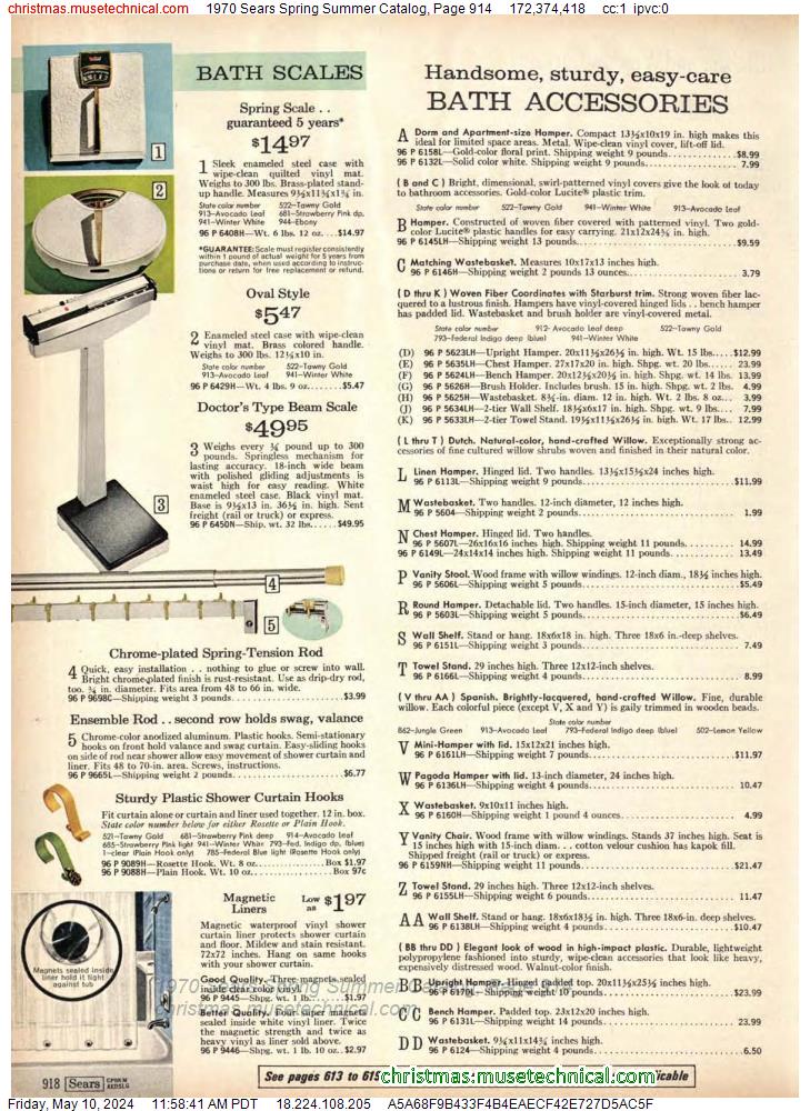 1970 Sears Spring Summer Catalog, Page 914