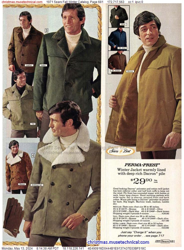 1971 Sears Fall Winter Catalog, Page 681