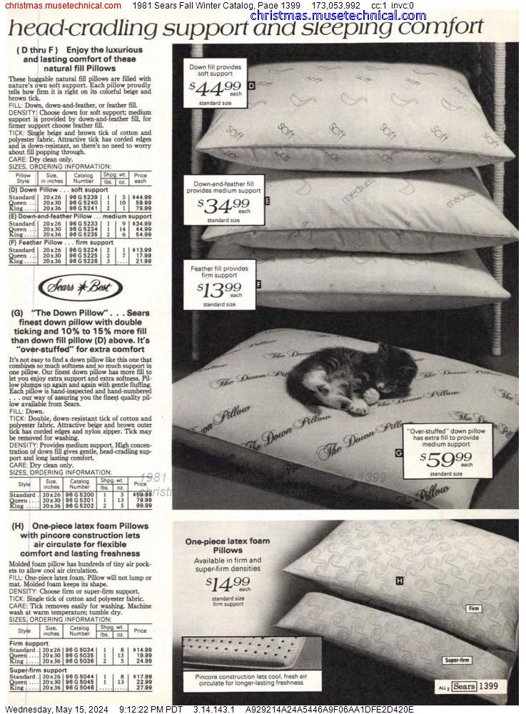 1981 Sears Fall Winter Catalog, Page 1399