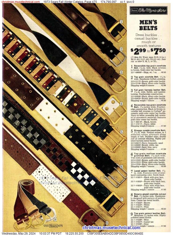 1973 Sears Fall Winter Catalog, Page 475