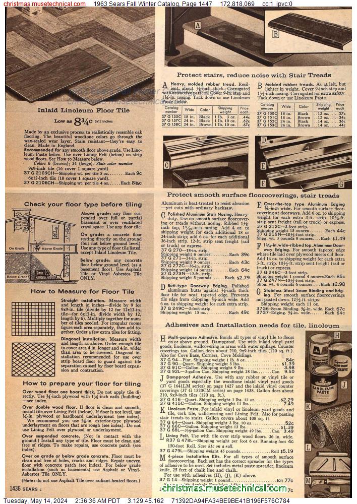 1963 Sears Fall Winter Catalog, Page 1447
