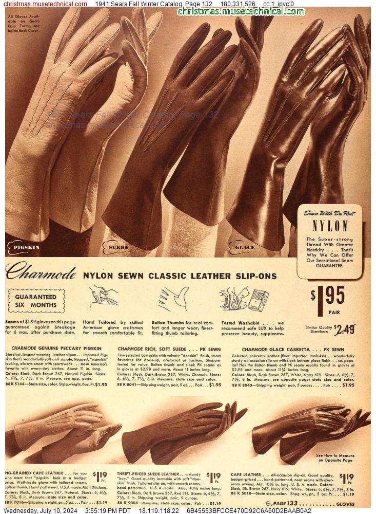 1941 Sears Fall Winter Catalog, Page 132