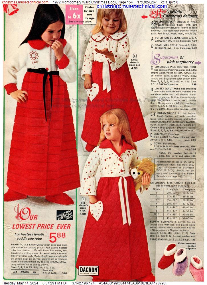 1972 Montgomery Ward Christmas Book, Page 154