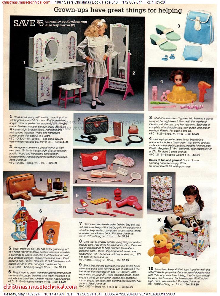 1987 Sears Christmas Book, Page 540