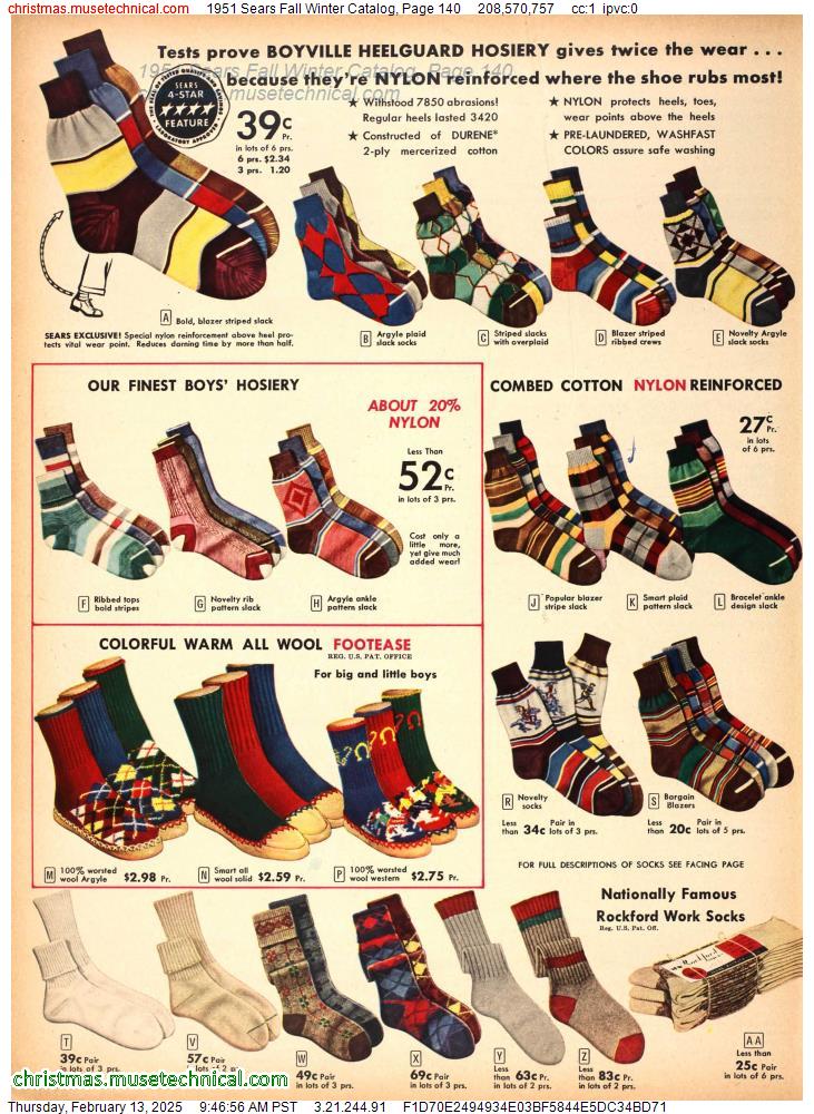 1951 Sears Fall Winter Catalog, Page 140