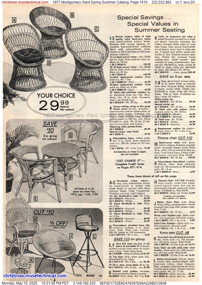 1977 Montgomery Ward Spring Summer Catalog, Page 1010