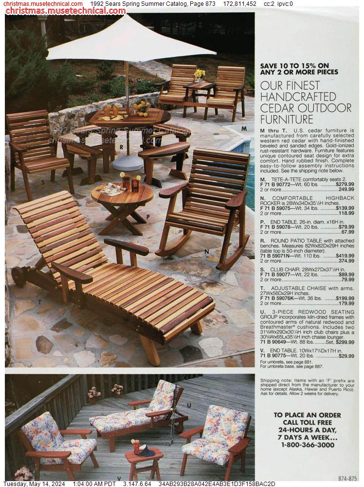 1992 Sears Spring Summer Catalog, Page 873