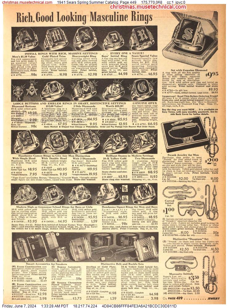 1941 Sears Spring Summer Catalog, Page 449