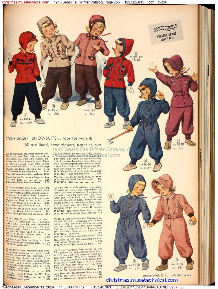 1946 Sears Fall Winter Catalog, Page 265