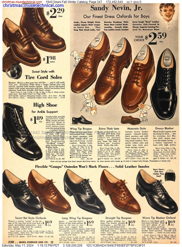 1940 Sears Fall Winter Catalog, Page 347
