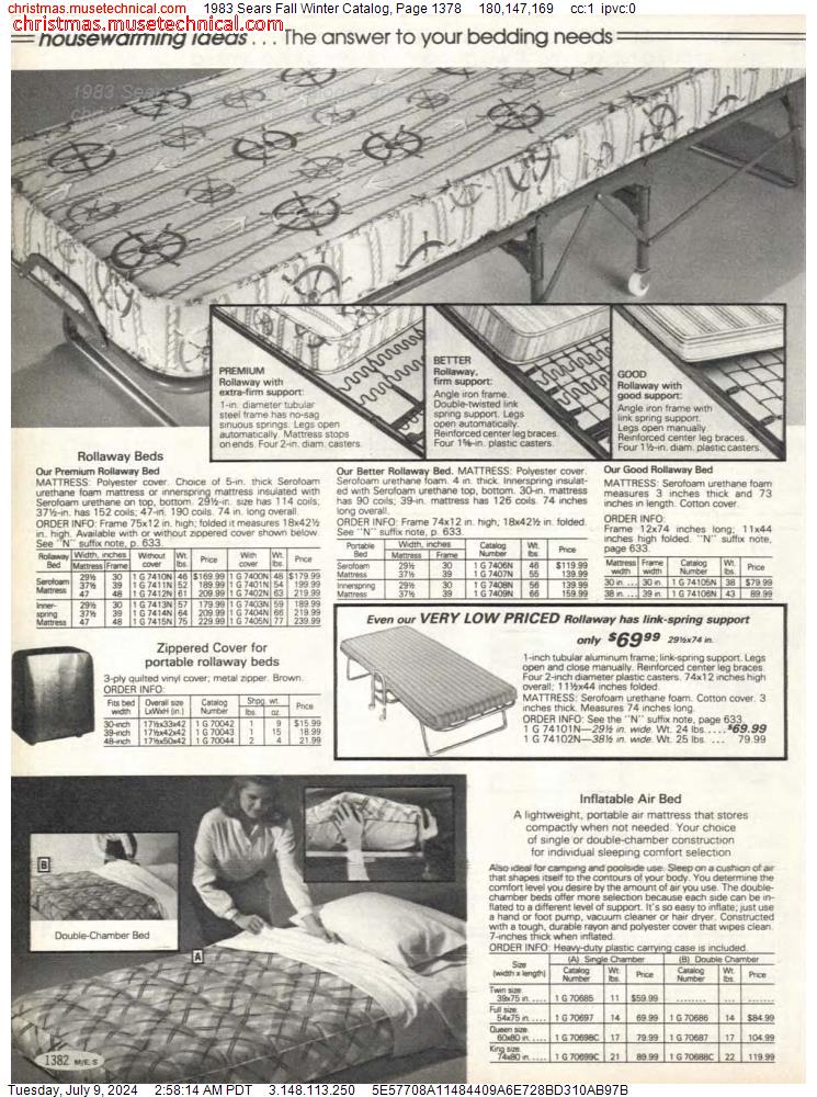 1983 Sears Fall Winter Catalog, Page 1378