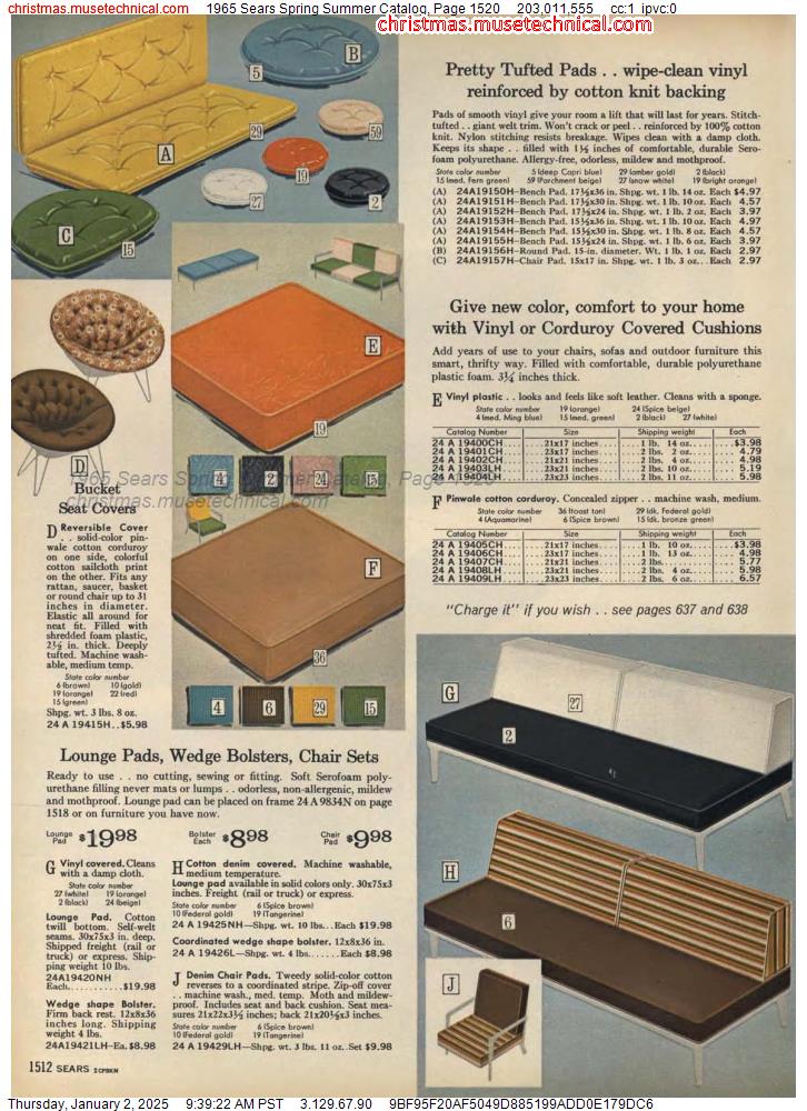 1965 Sears Spring Summer Catalog, Page 1520