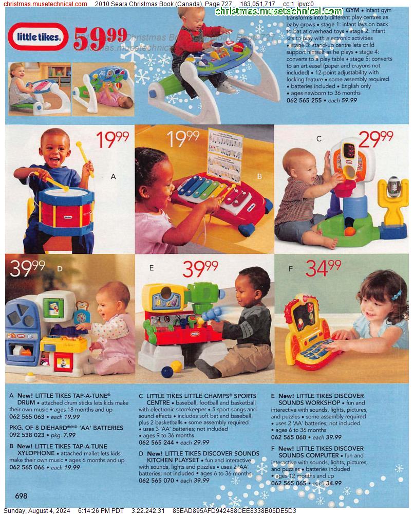 2010 Sears Christmas Book (Canada), Page 727