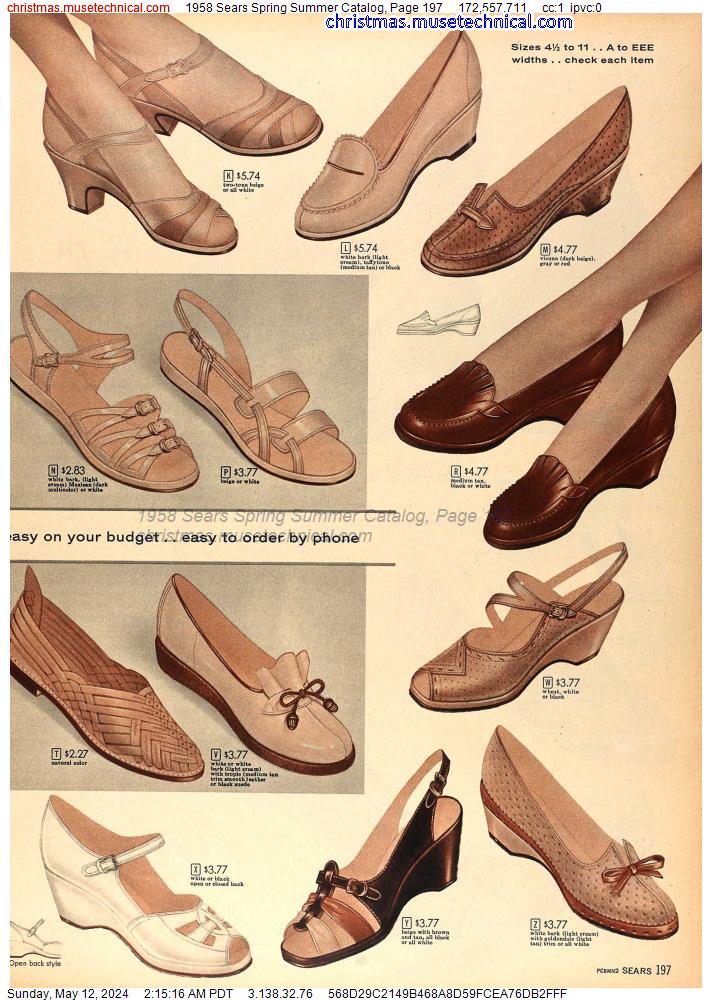 1958 Sears Spring Summer Catalog, Page 197