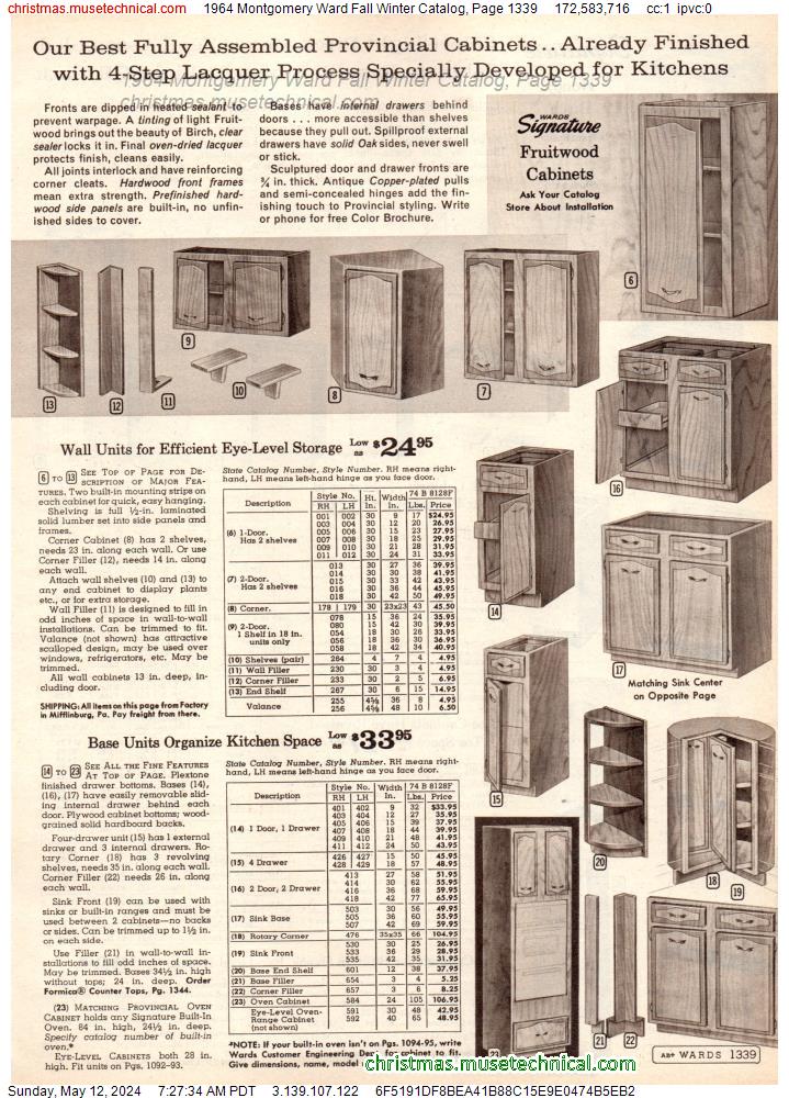 1964 Montgomery Ward Fall Winter Catalog, Page 1339