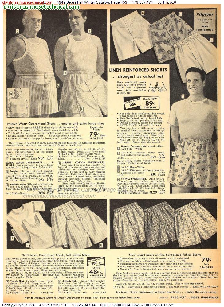 1949 Sears Fall Winter Catalog, Page 453