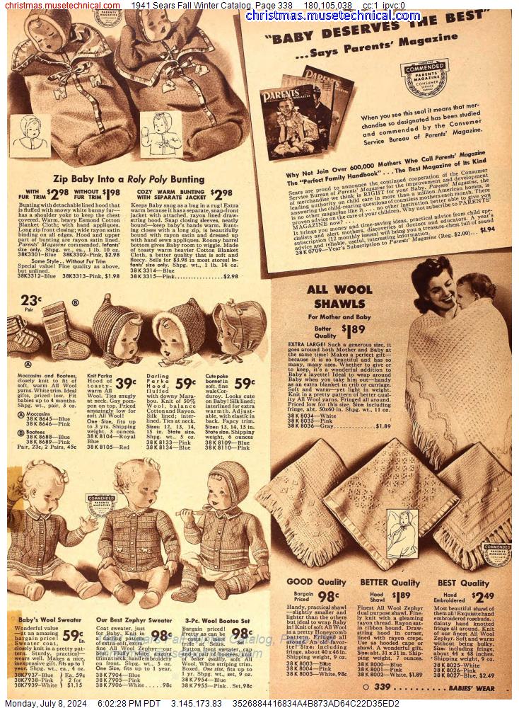 1941 Sears Fall Winter Catalog, Page 338