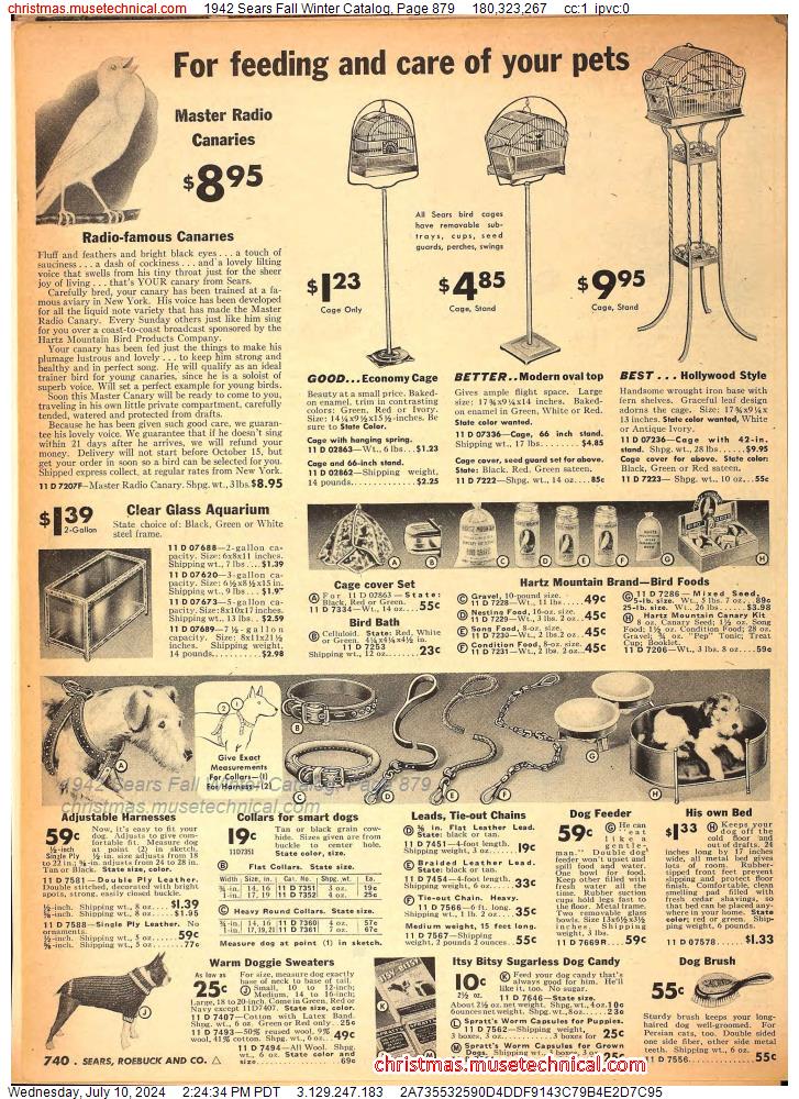 1942 Sears Fall Winter Catalog, Page 879