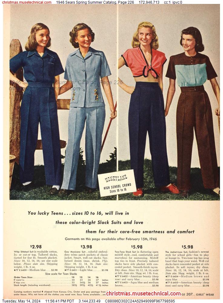 1946 Sears Spring Summer Catalog, Page 226
