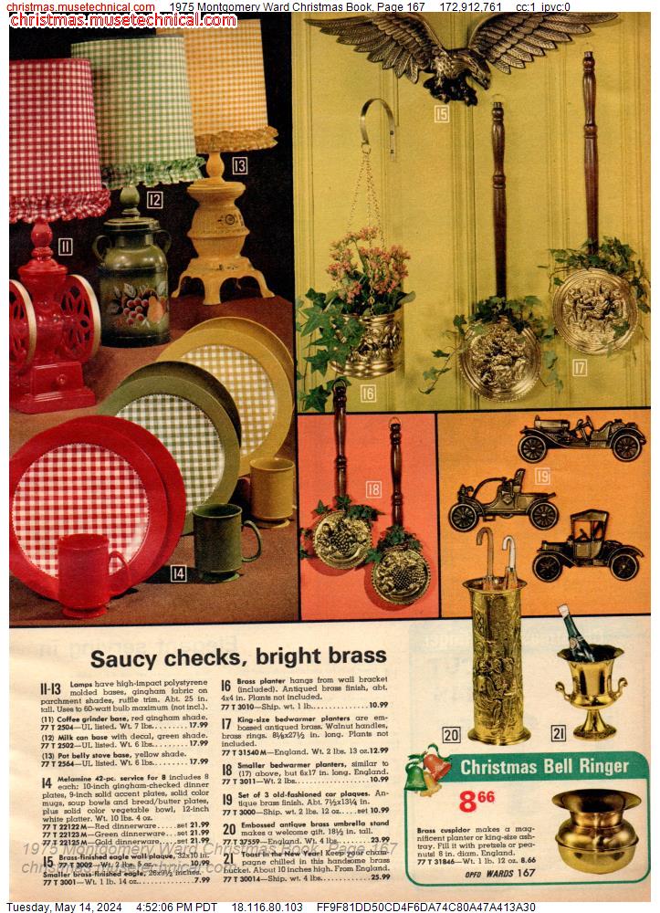 1975 Montgomery Ward Christmas Book, Page 167