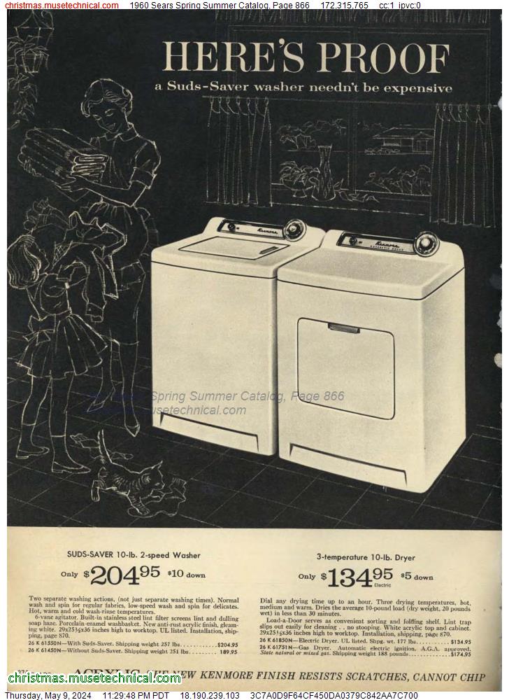 1960 Sears Spring Summer Catalog, Page 866