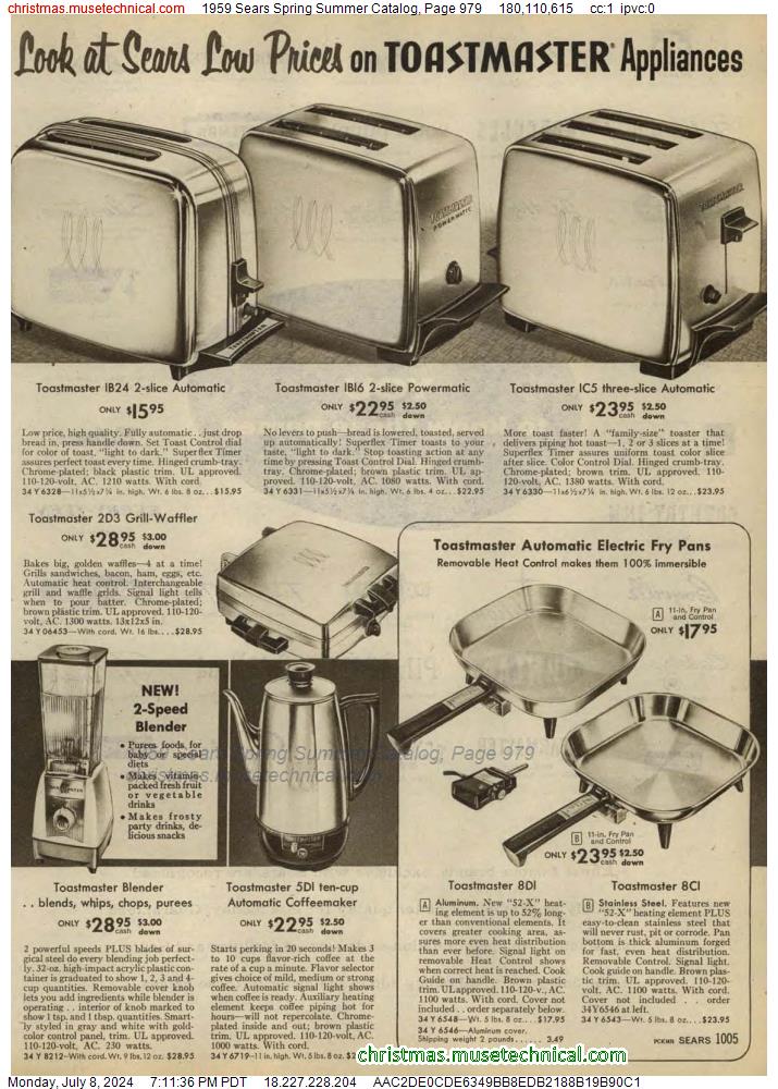 1959 Sears Spring Summer Catalog, Page 979