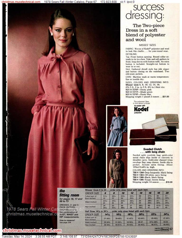 1978 Sears Fall Winter Catalog, Page 67