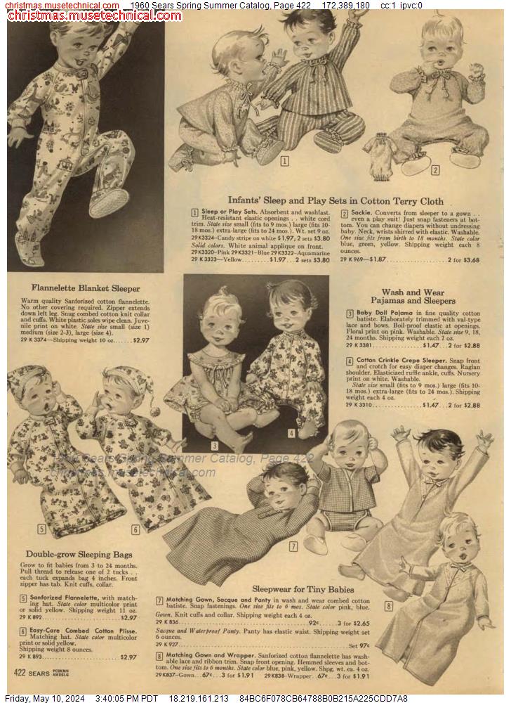 1960 Sears Spring Summer Catalog, Page 422