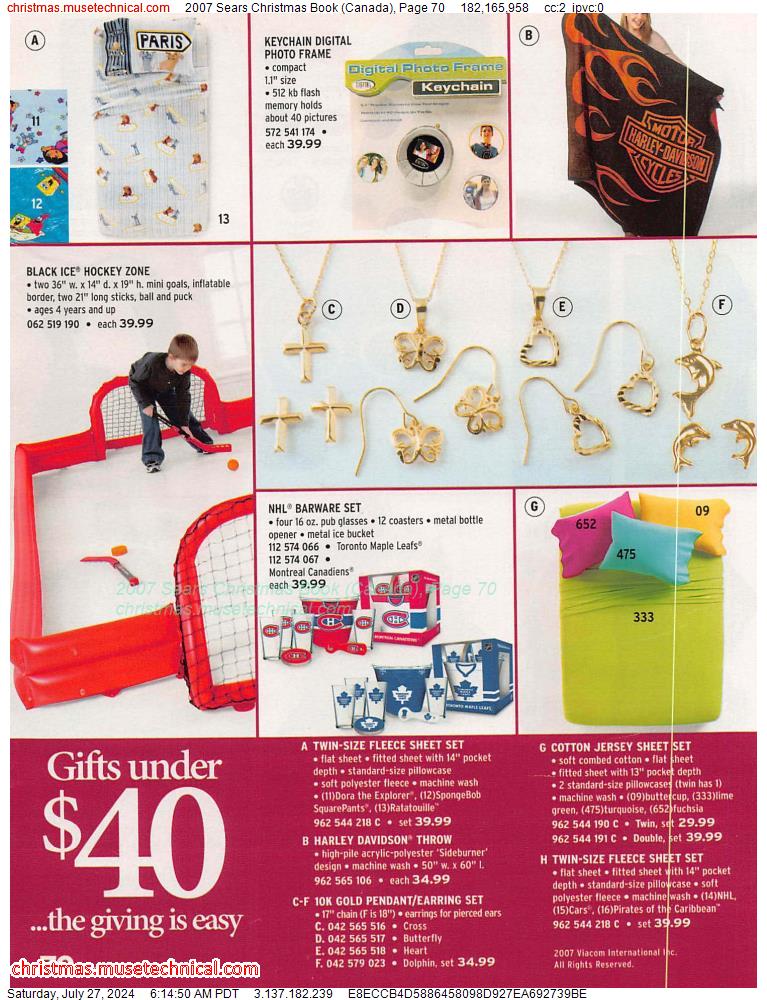2007 Sears Christmas Book (Canada), Page 70