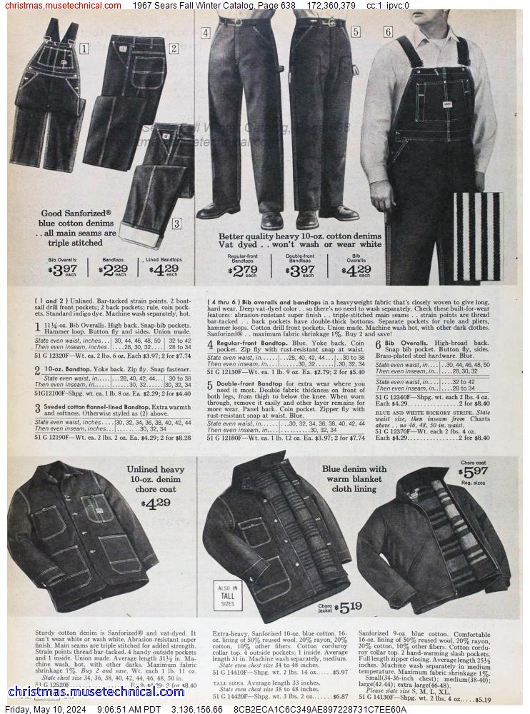 1967 Sears Fall Winter Catalog, Page 638