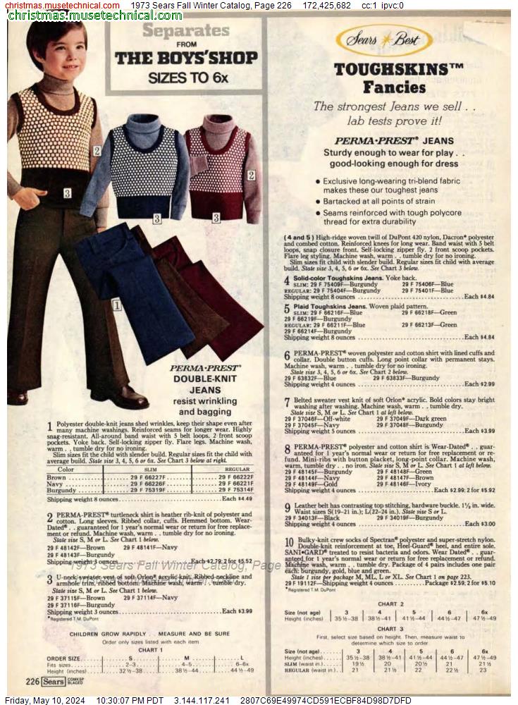 1973 Sears Fall Winter Catalog, Page 226