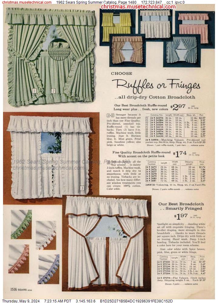 1962 Sears Spring Summer Catalog, Page 1480