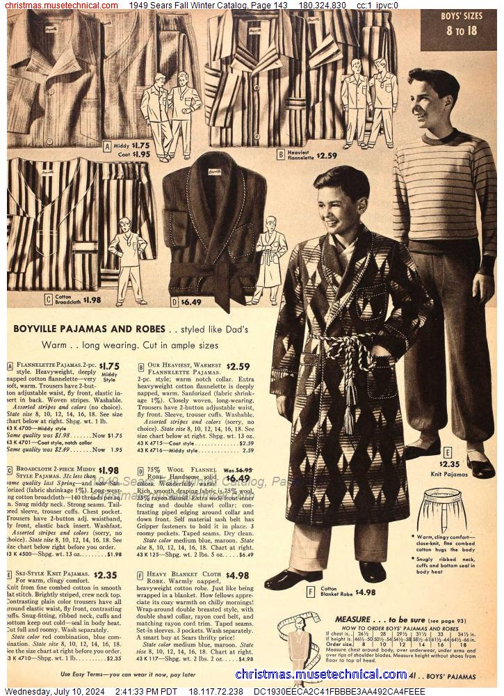 1949 Sears Fall Winter Catalog, Page 143