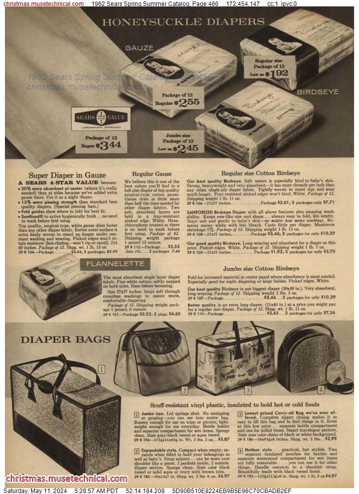1962 Sears Spring Summer Catalog, Page 466