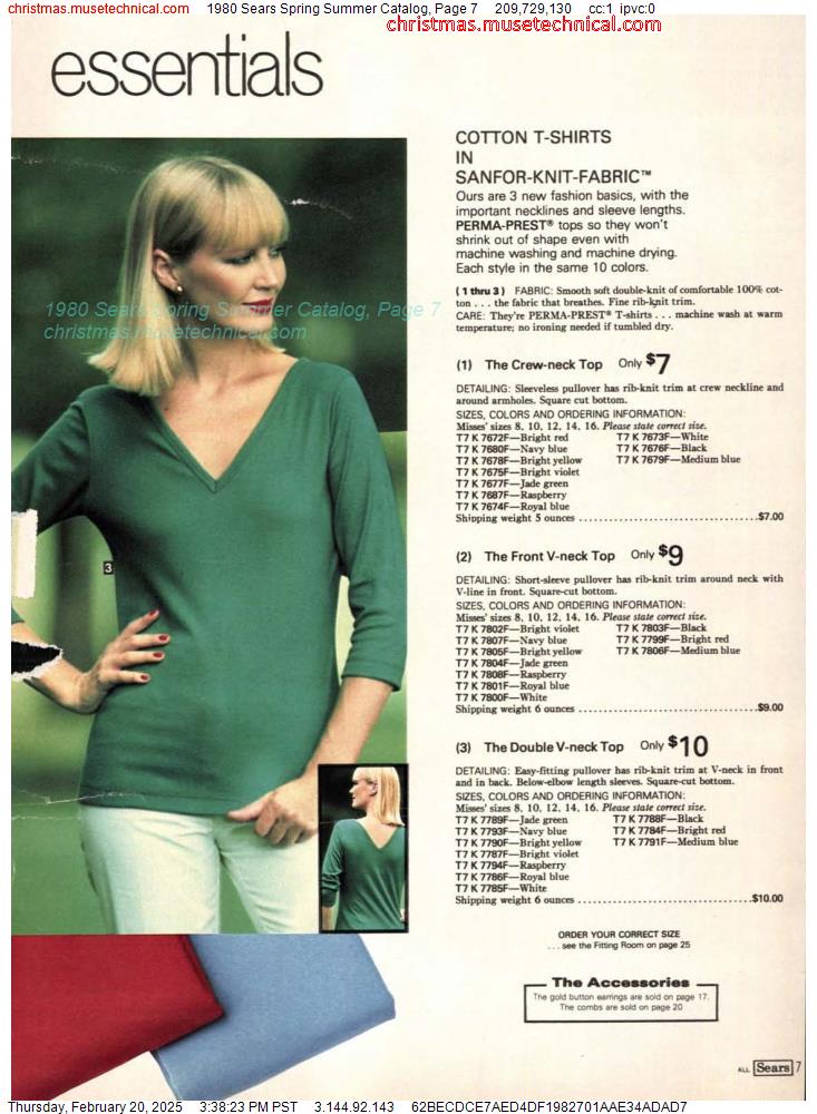 1980 Sears Spring Summer Catalog, Page 7